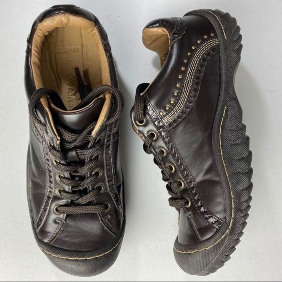 J-41 Jeep Amazon Vegan Leather Lace Up Brown Sneakers Shoes Women's 7 - Picture 3 of 8